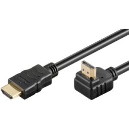 Cablu HDMI 2.0 cu Ethernet 19p Tata - HDMI 19p Tata 90 Grade, Aurit, OFC, 5m