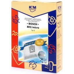 Sac Aspirator pentru Bosch/Siemens Typ E, D, G, Sintetic, 4 Saci + 1 Filtru, K&M