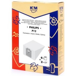 Sac Aspirator Philips Sydney, Hartie, 6 x Saci + 2 Filtre, K&M