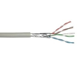 Cablu de Retea F / UTP Well, Cat 5e, 8 Fire din Cupru, Rola 305m, Gri