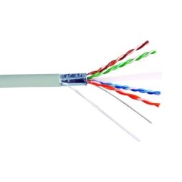 Cablu de Retea F / UTP Well, Cat 6, 8 Fire din Cupru, Gri, Rola 305m