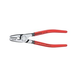 Cleste de Sertizat Frontal pentru Pini Terminali, L 180 mm, Capacitate 0.5-6, Awg 20-10