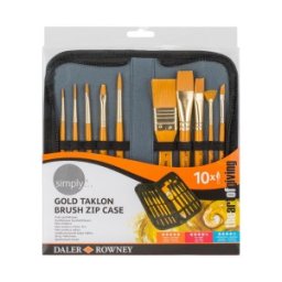 Trusa 10 Pensule, Par Sintetic, Acrilic, Simply Daler Rowney