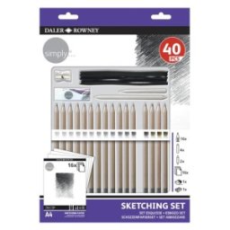 Set Schite 40 Piese Sketching Simply Daler Rowney
