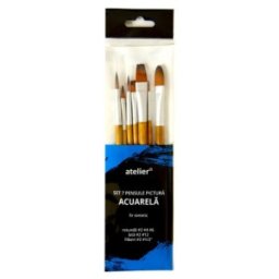 Set 7 x Pensule Pictura Acuarela, Atelier