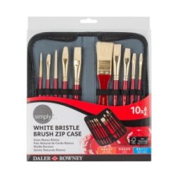Trusa 10 Pensule cu Par Porc, Pictura Ulei Simply Daler Rowney