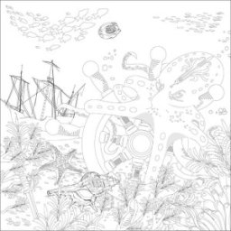 Set 4 Modele Carton Pre-desenat Marine Art Therapy Phoenix
