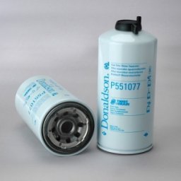 Filtru Combustibil P551077, Lungime 243,8 mm, Diam. Ext. 107,3 mm, Filet 1-14 un, Finetea 30 µ, Donaldson