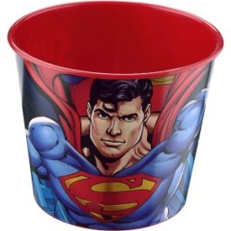 Cutie din Plastic pentru Popcorn, 17 x 17 x 14 cm, 2.1 l, TP521/Superman, Tuffex