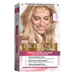 Vopsea de Par Permanenta cu Amoniac L'Oreal Paris Excellence Creme 9 Blond foarte Deschis, 192 ml