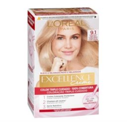 Vopsea de Par Permanenta cu Amoniac L'Oreal Paris Excellence Creme 9.1 Blond foarte Deschis Cenusiu, 192 ml