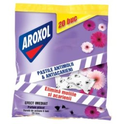 Pastile Parfumate Antimolii si Antiacarieni Aroxol, 20 Bucati
