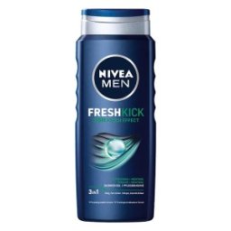 Gel de Dus Nivea Men Fresh Kick, cu Mentol, 500 ml