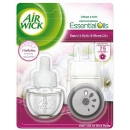 Odorizant de Camera Electric Air Wick, Satin si Crin de Luna, Aparat si Rezerva 19 ml