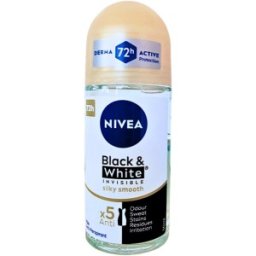 Deodorant Roll-On Invisible Black & White Silky Smooth Nivea Deo 50ml