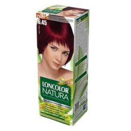 Vopsea de Par Permanenta Loncolor Natura 6.45 Rosu Rubin, 100 ml