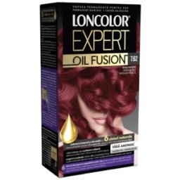 Vopsea de Par Permanenta Loncolor Expert Oil Fusion 7.62 Rosu Intens, 100 ml