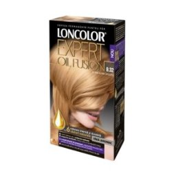 Vopsea de Par Permanenta fara Amoniac Loncolor Expert Oil Fusion 8.32 Blond Auriu Deschis, 100 ml