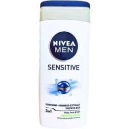 Gel de Dus Nivea Men Sensitive, cu Extract de Bambus, 250 ml