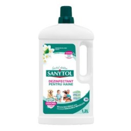 Solutie Dezinfectanta pentru Haine Sanytol, fara Clor, Flori Albe, 1.2 l