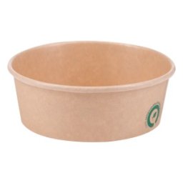 Boluri Biodegradabile, Compostabile PLA Kraft, Diametru 184 mm, 1200 ml, 50 buc