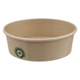 Boluri Biodegradabile, Compostabile Carton PLA, Kraft, Diametru 97 mm, 480 ml, 50 buc.