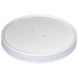 Capace Biodegradabile, Compostabile de Carton, PLA Albe, Diametru 184 mm, 25 buc