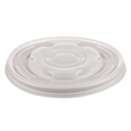 Capace Biodegradabile, Compostabile, Albe, Diametru 115 mm, 50 buc