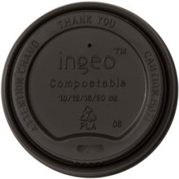 Capace Biodegradabile, Compostabile, Negre, Diametru 90 mm, 100 buc