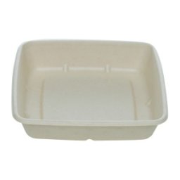 Caserole Biodegradabile, Compostabile Patrate, Natur, 20x20 cm, 1000 ml, 50 buc