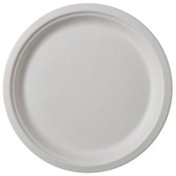 Farfurii Biodegradabile, Compostabile, Rotunde, Albe, 25 cm, 50 buc