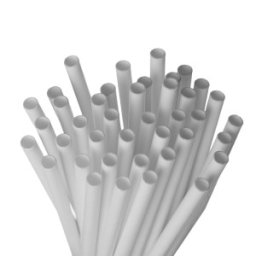Paie Biodegradabile, Compostabile de Hartie, Albe, 6 mm, 300 buc