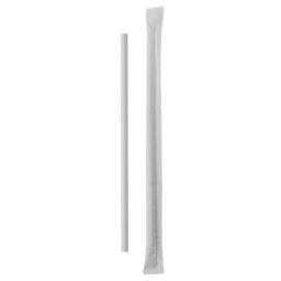 Paie Biodegradabile, Compostabile de Hartie, Ambalaj Individual, Albe, 8 mm, 100 buc