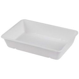 Caserole Trestie, Biodegradabile, Compostabile, albe 23x15 cm 810 ml 125 buc