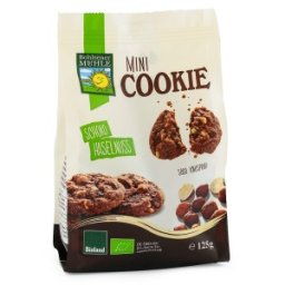 Mini Fursecuri Bio cu Ciocolata si Alune, 125g Bohlsener Muhle
