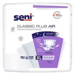 Scutece pentru Adulti Seni Classic Plus Air, XL, 10 Bucati