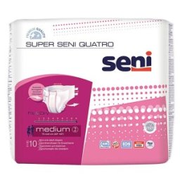 Scutece pentru Adulti Seni Super Quatro, M, 10 Bucati