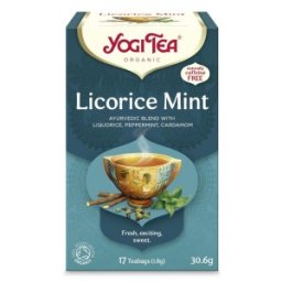 Ceai Bio Lemn Dulce si Menta, Yogi Tea, 17 Plicuri, 30.6 g