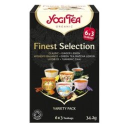Selectie de Ceaiuri Bio Finest Selection, Yogi Tea, 6 x 3 Plicuri, 34.2 g