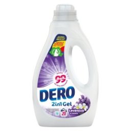 Detergent de Rufe Gel Dero 2 in 1, cu Levantica si Iasomie, 20 Spalari, 1 l