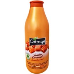 Gel de Dus si Lapte de Baie Cottage cu Lapte si Caramel, 750 ml