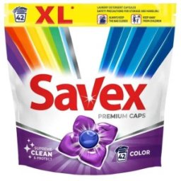 Detergent Capsule Gel Savex Color, 42 Spalari