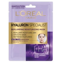 Pachet Promo 3 x Masca Servetel Hyaluron Specialist Hidratanta pentru Volumul Tenului, 32 g