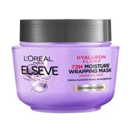 Set 2 x Masca Intens Hidratanta L'Oreal Paris Elseve Hyaluron Plump, pentru Par Deshidratat, 300 ml