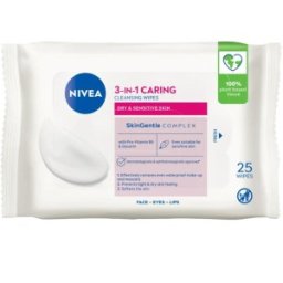 Set 2 x Servetele Demachiante Nivea pentru Ten Uscat, 25 Bucati