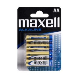 Set Baterii Alcaline AA R6 Maxell, 4 Bucati