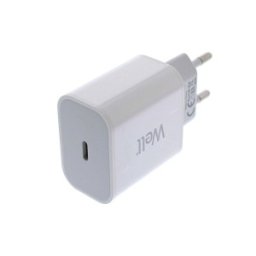 Incarcator Retea USB-C, 230V, PD 20W, 1 Iesire, Alb, Well