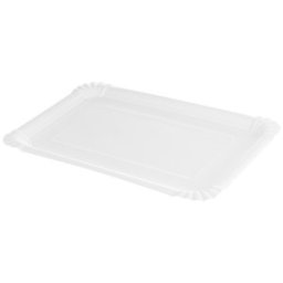 Tavite Carton Dreptunghiulare Albe 16 x 23 cm, 250 Bucati