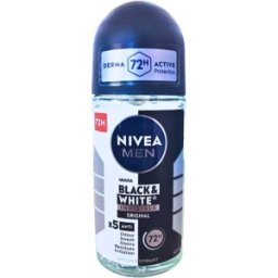 Set 3 x Deodorant Roll-On Men Invisible Black & White Power Nivea Deo, 50 ml