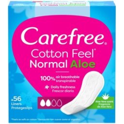 Set 3 x 5 Absorbante Zilnice Carefree Panty Liners, Cotton Aloe